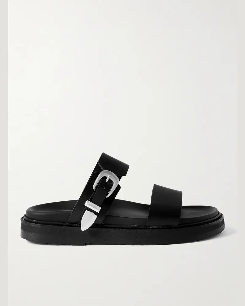 Celine Tippi Sandalen aus Leder mit Schnalle Schwarz