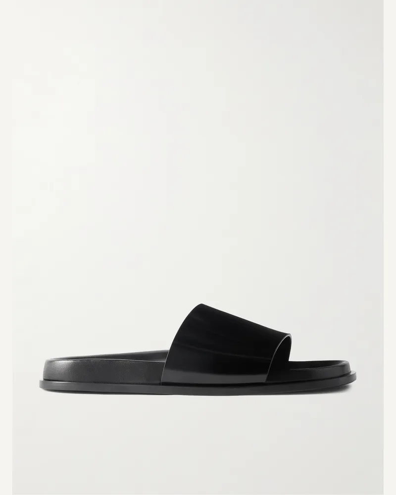 Saint Laurent Nichols Pantoletten aus Leder Schwarz