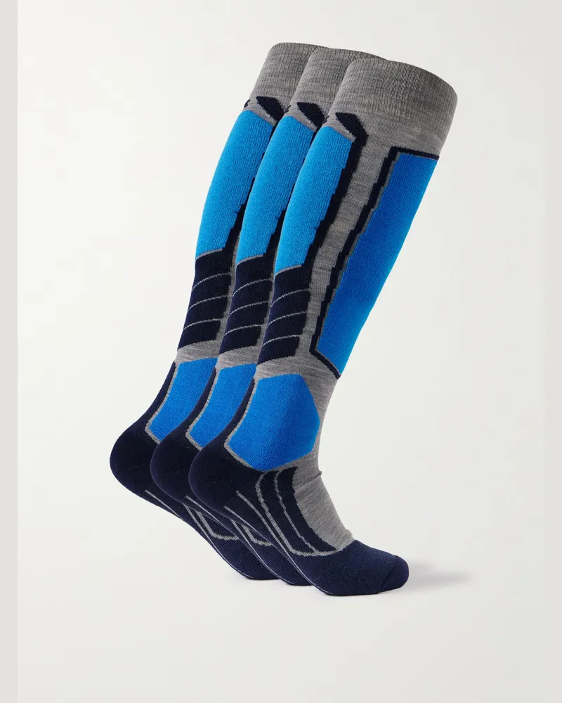 Falke SK2 Intermediate Set aus drei Paar Skisocken aus Jacquard-Strick Mehrfarbig