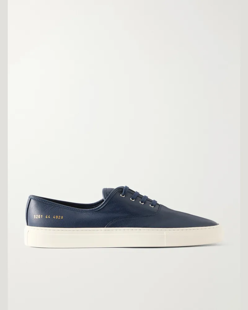 Common Projects Deck Full-Grain Leather Sneakers Blue