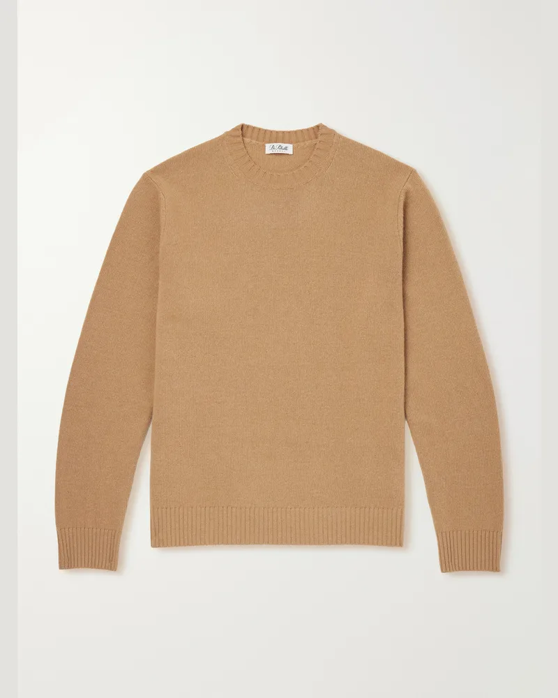 De Petrillo Merino Wool and Cashmere-Blend Sweater Brown