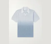 Open-Collar Knitted Organic Cotton Polo Shirt