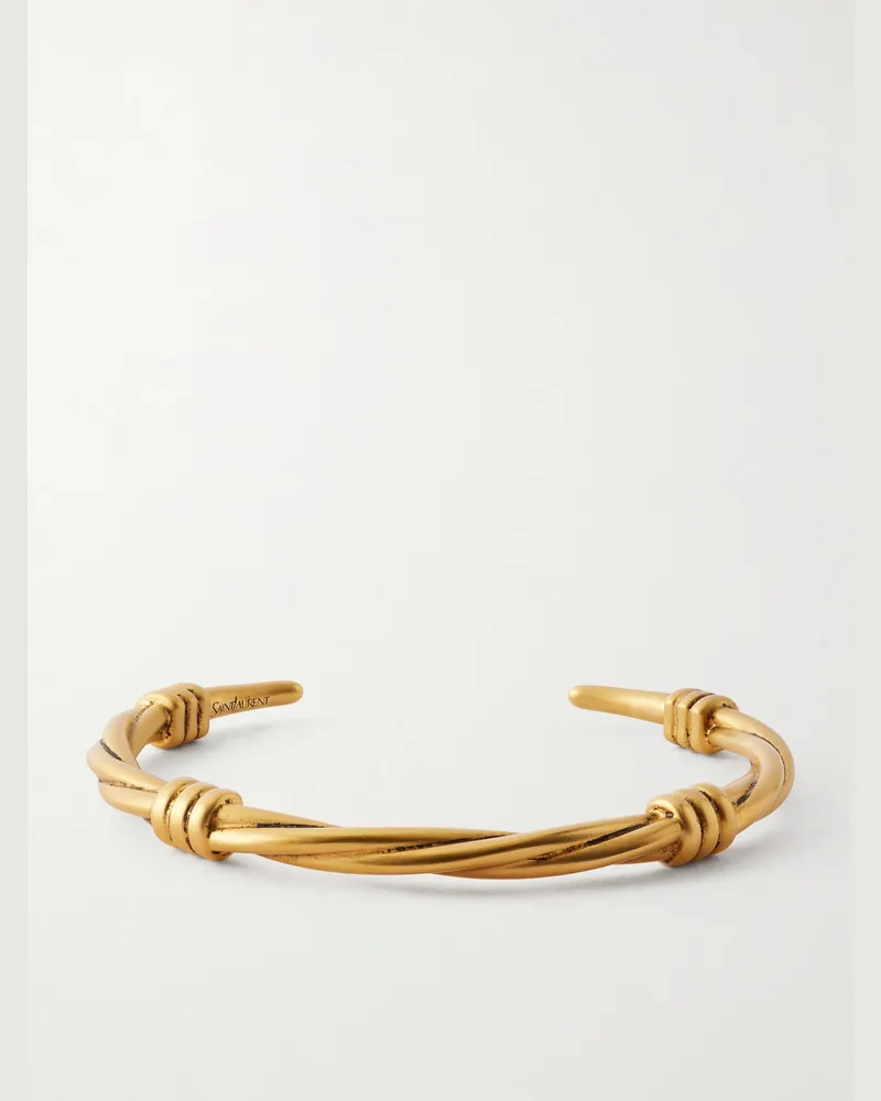 Saint Laurent Goldfarbene Armspange Gold