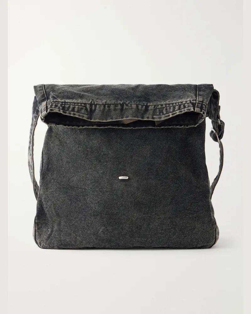 Our Legacy Sling Denim Messenger Bag Black