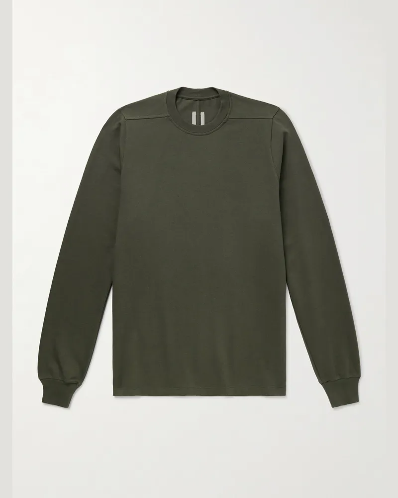 Rick Owens Sweatshirt aus Biobaumwoll-Jersey Grün