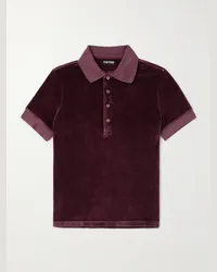 Tom Ford Polohemd aus Velours Lila