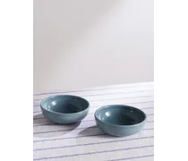 Bilancia Set aus zwei kleinen Schalen aus glasierter Keramik