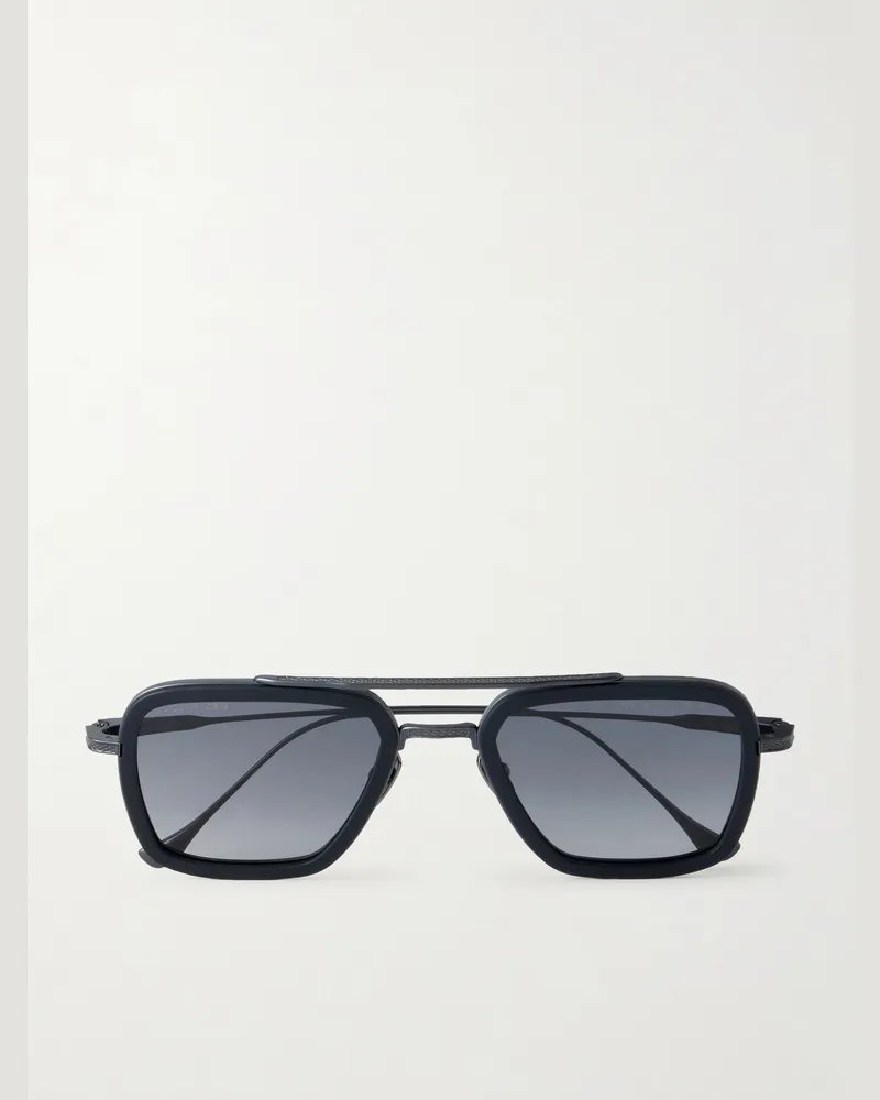 DITA Flight.006 Aviator-Style Titanium and Acetate Sunglasses Black