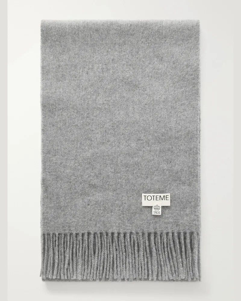 Totême Wool Scarf Gray