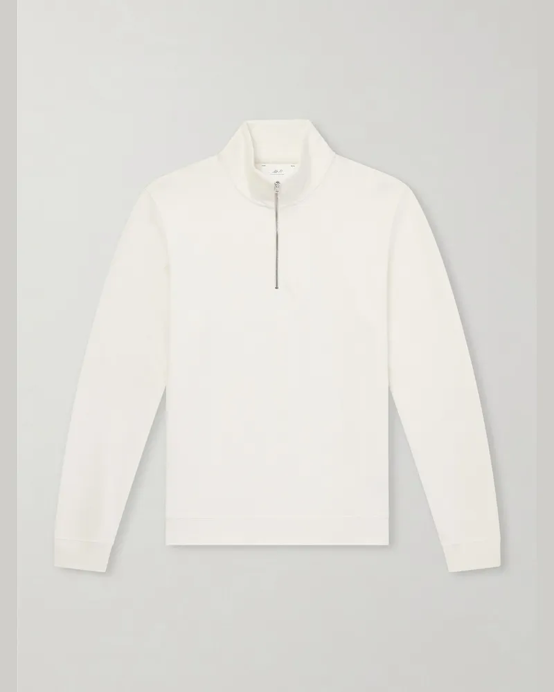 MR P. Pullover aus Baumwolle mit Reißverschluss Weiß