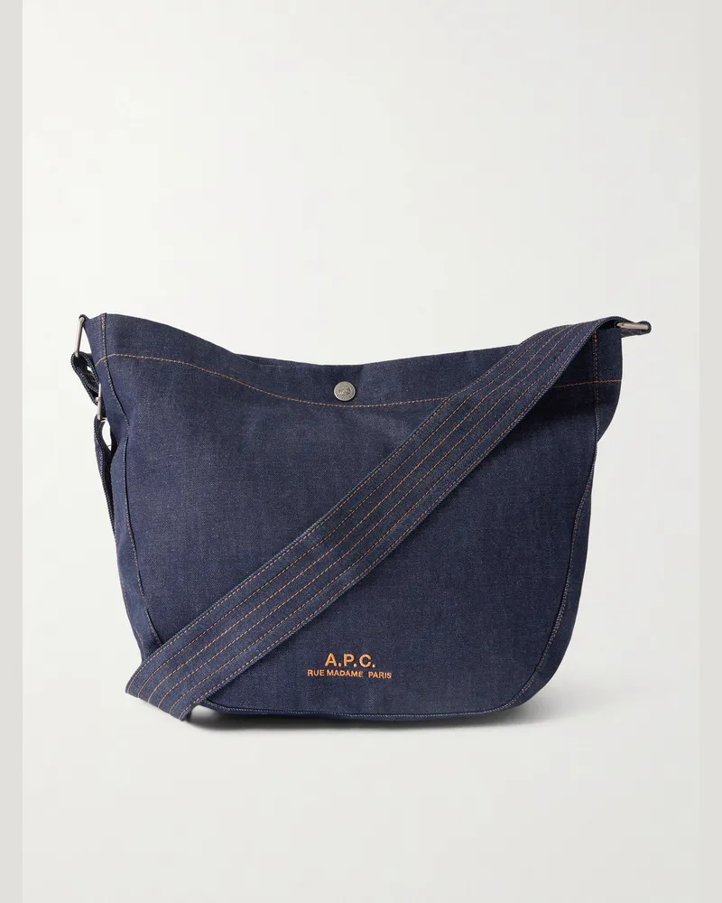 A.P.C. Journal Tote aus Bio-Denim Blau