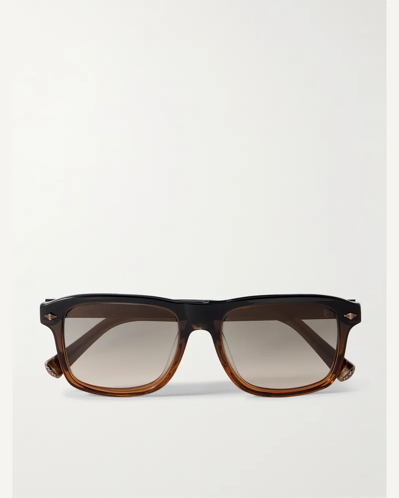 Brunello Cucinelli Sonnenbrille mit D-Rahmen aus Azetat Braun