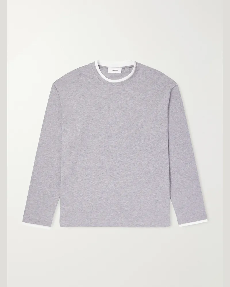 LARDINI Cotton-Jersey T-Shirt Gray