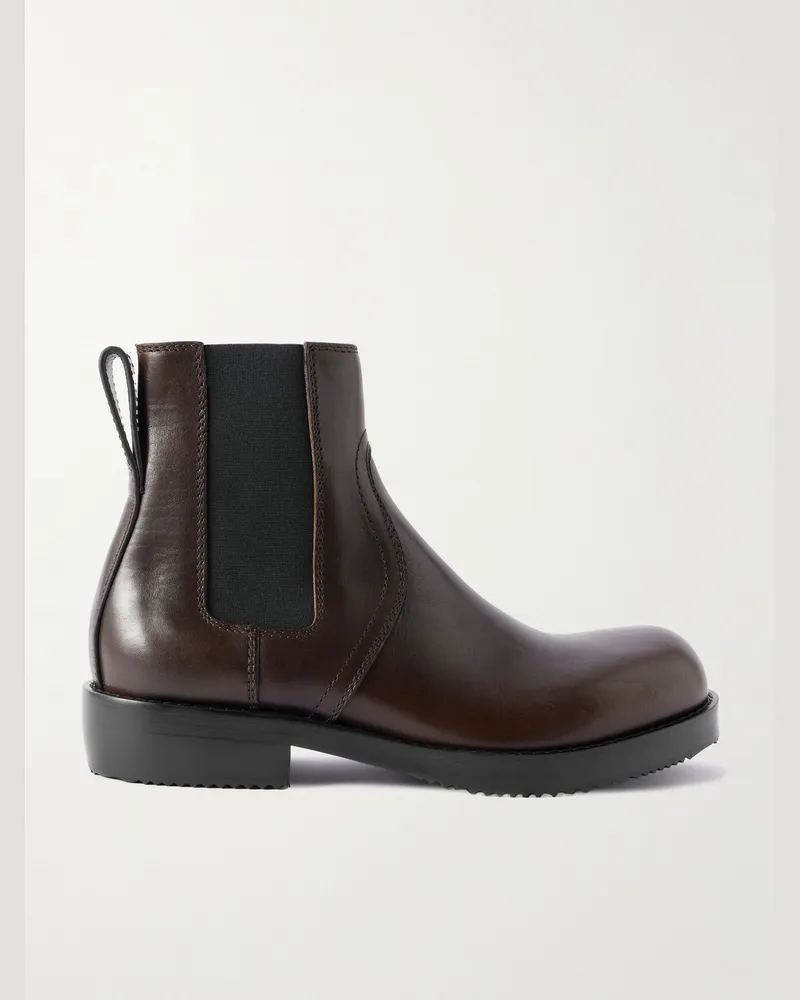 Dries van Noten Leather Chelsea Boots Brown