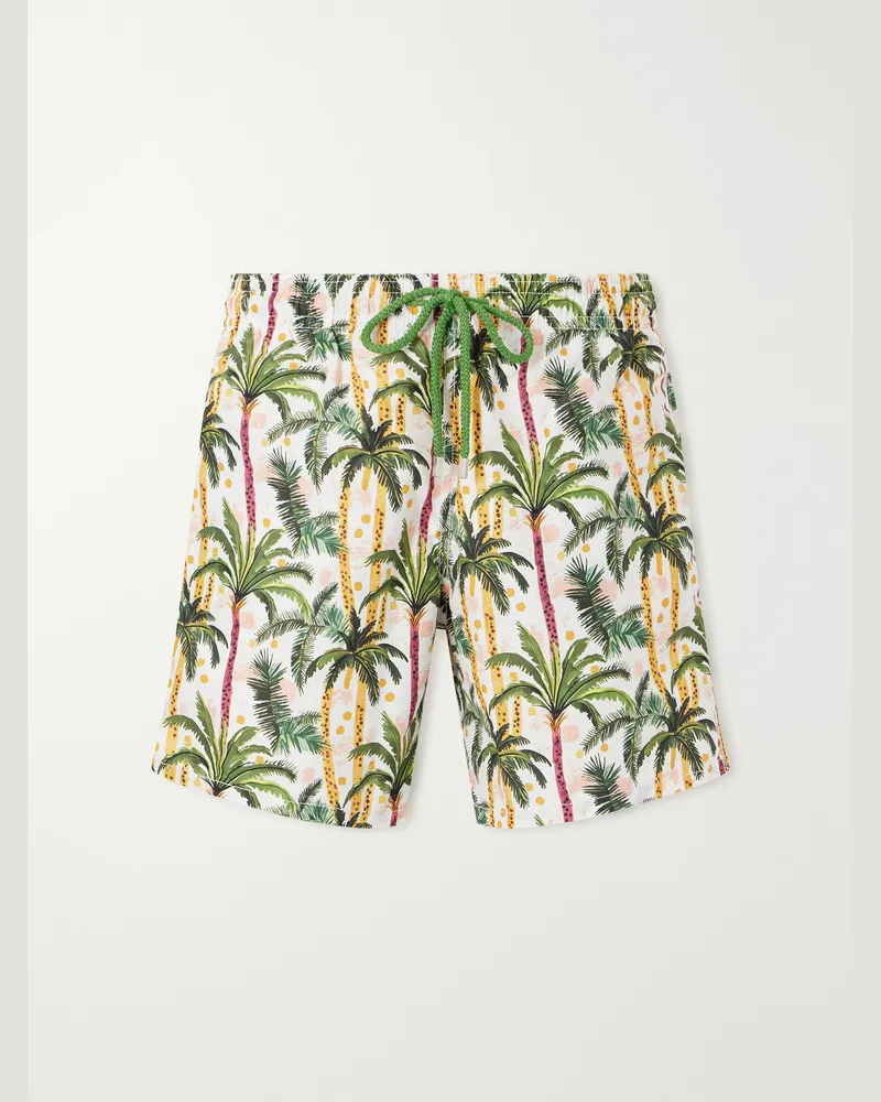 Vilebrequin Moorea Straight-Leg Mid-Length Printed ECONYL® Shorts Green