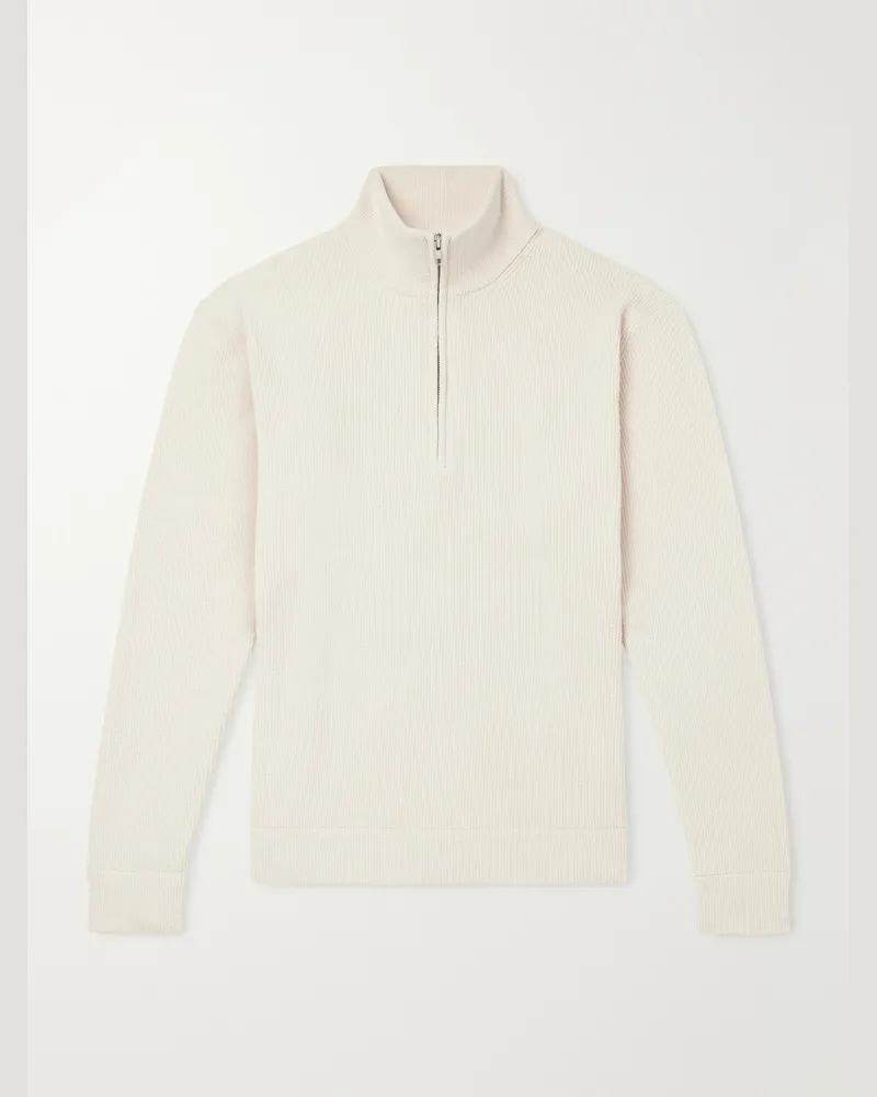 NN 07 Danny 6429 Ribbed Chenille Half-Zip Sweater Neutrals