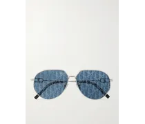 CD Link A1U verspiegelte silberfarbene Sonnenbrille mit rundem Rahmen