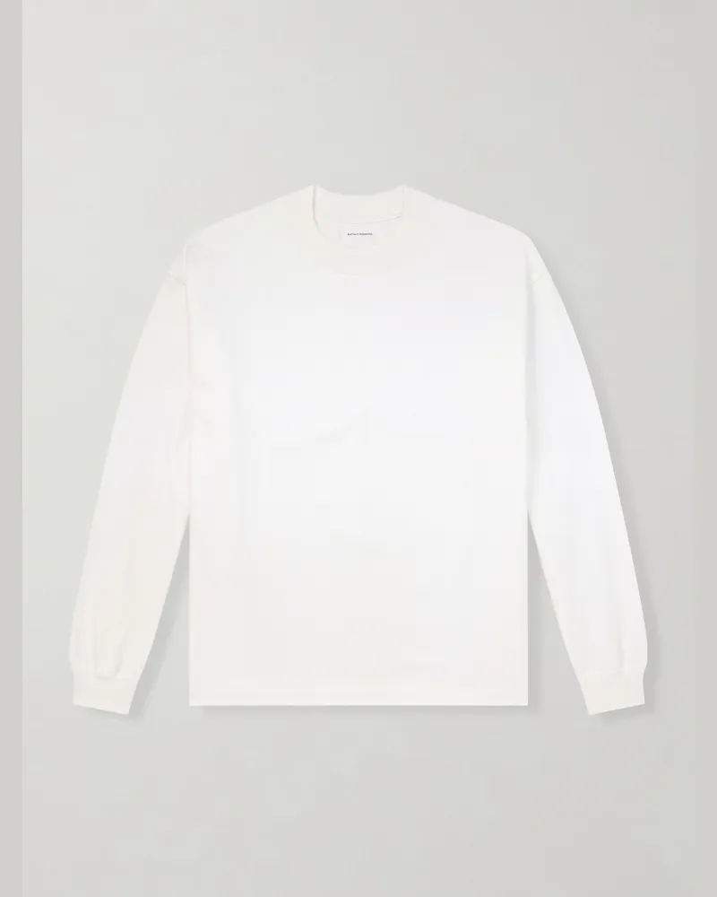 Kaptain Sunshine Suvin Cotton-Jersey T-Shirt Neutrals