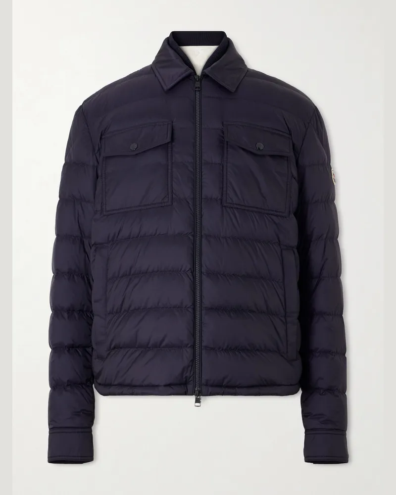 Moncler Vydori Quilted Shell Down Jacket Blue
