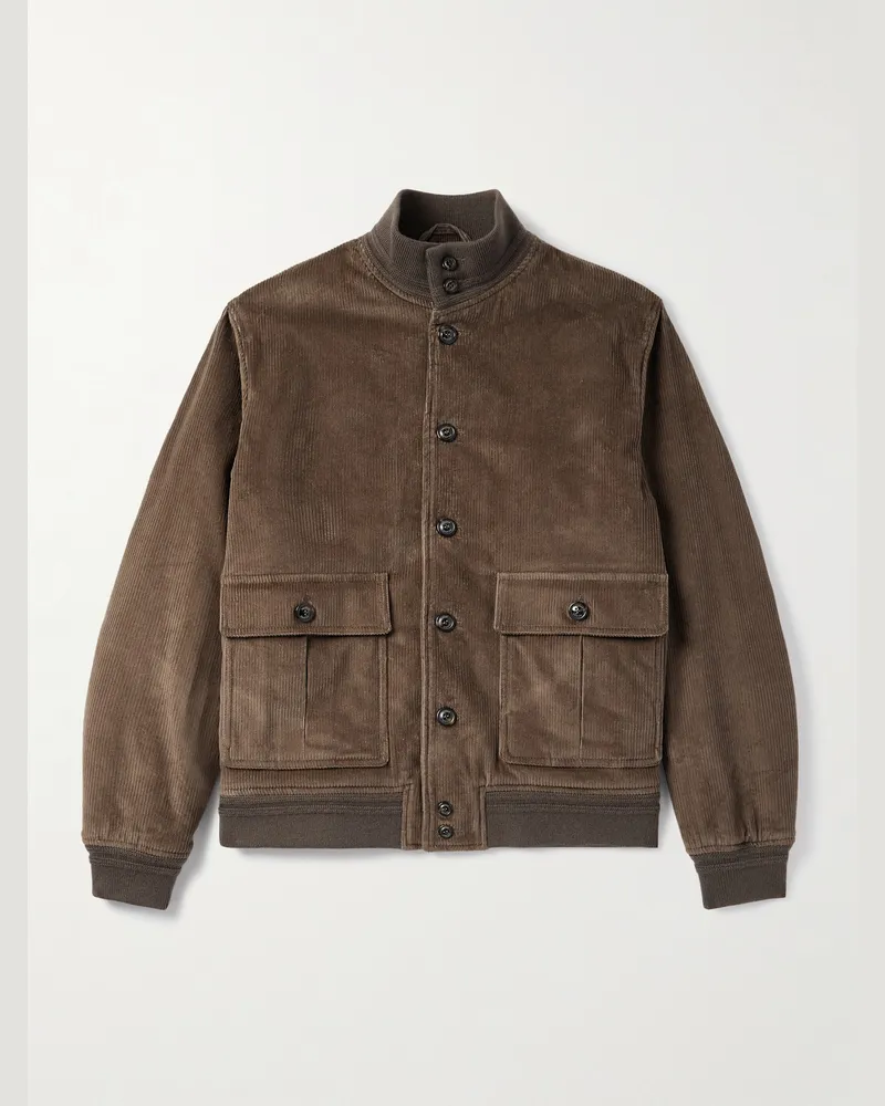 Valstar ino wattierte Jacke aus Cord aus einer Baumwollmischung Braun