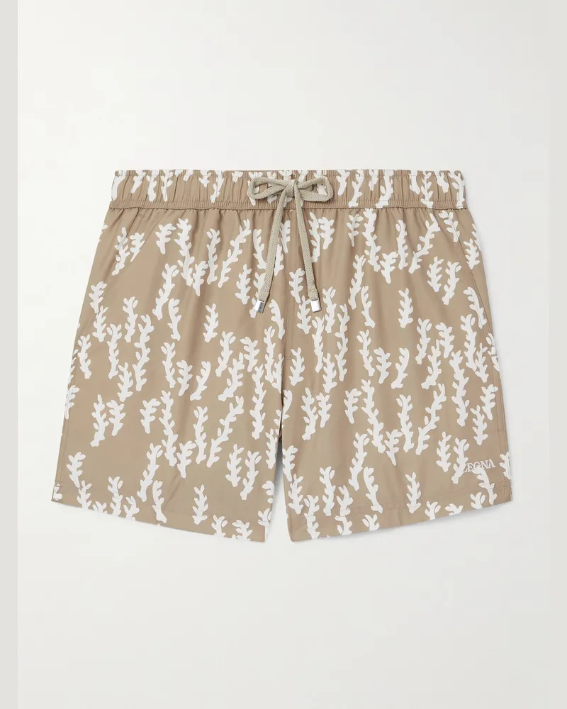 Ermenegildo Zegna Rametto dell'Oasi gerade geschnittene mittellange Badeshorts mit Print Neutral
