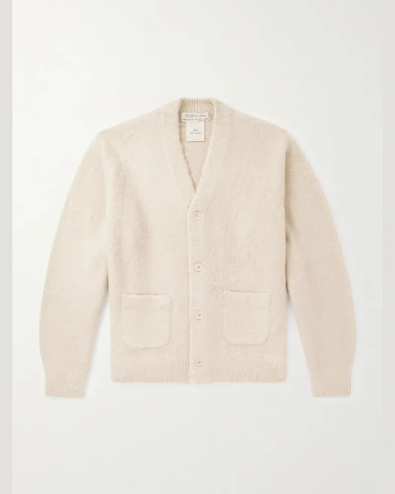 Remi Relief Brushed-Knit Cardigan Neutrals