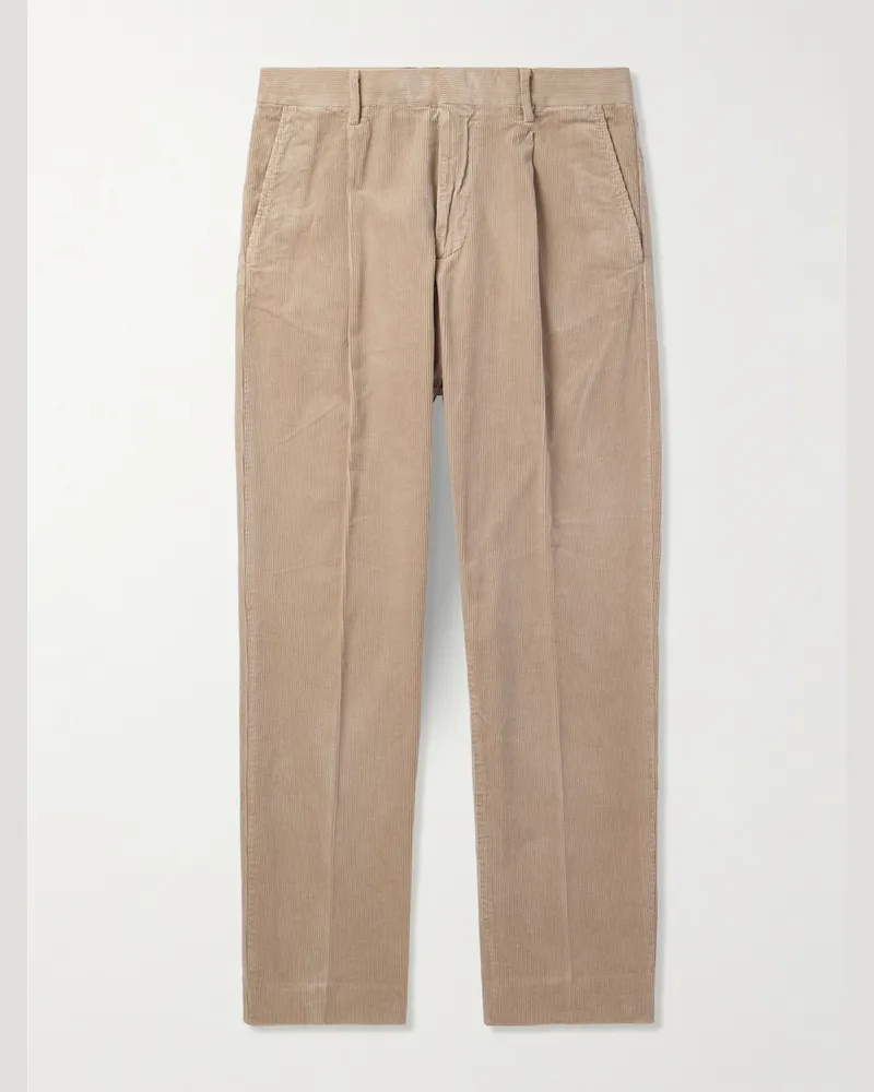 NN 07 Bill 1917 gerade geschnittene Hose aus Cord aus einer Baumwollmischung Neutral
