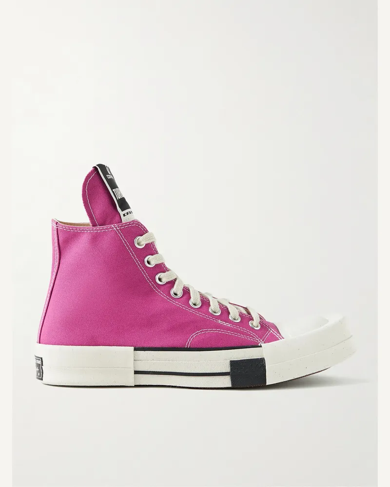 Rick Owens Converse + DRKSHDW TURBODRK Chuck 70 High-Top-Sneakers aus Canvas Pink
