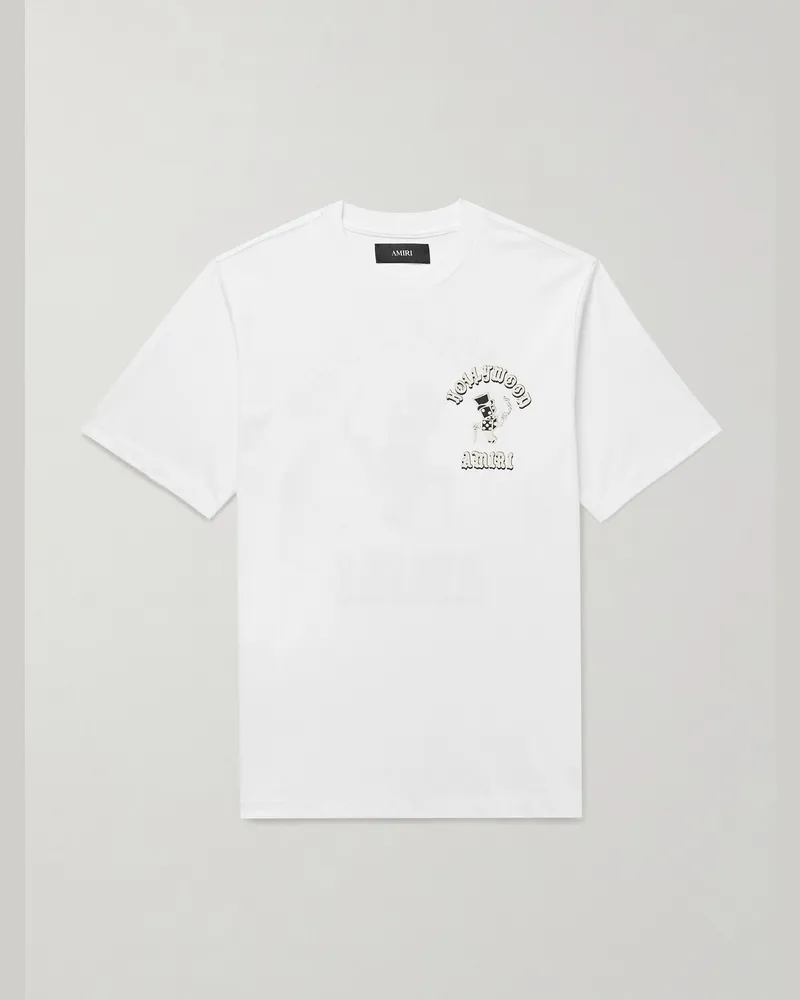 Amiri Magic Man T-Shirt aus Baumwoll-Jersey mit Logoprint Weiß