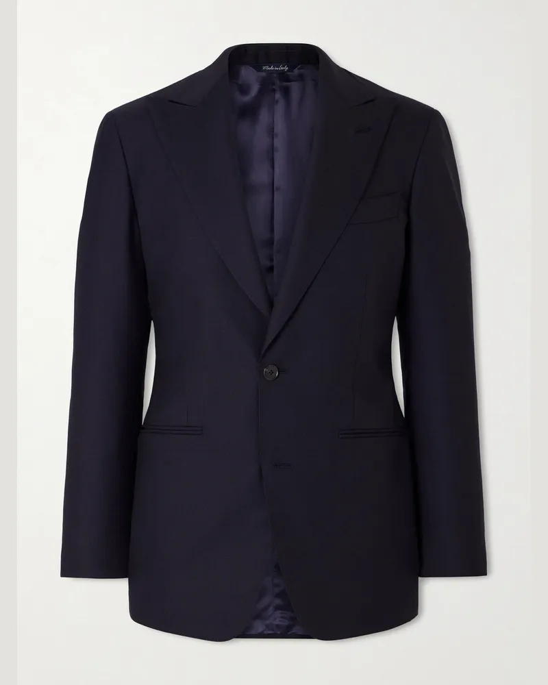 SAMAN AMEL Wool Blazer Blue