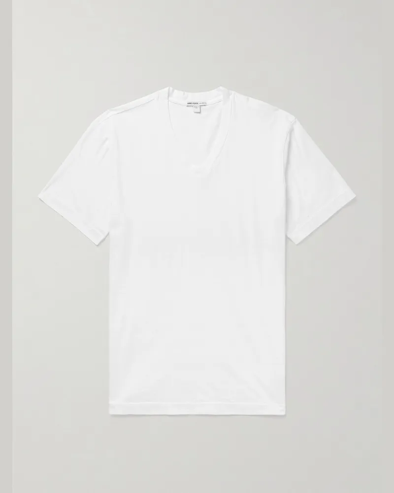 James Perse Combed Cotton-Jersey T-Shirt White