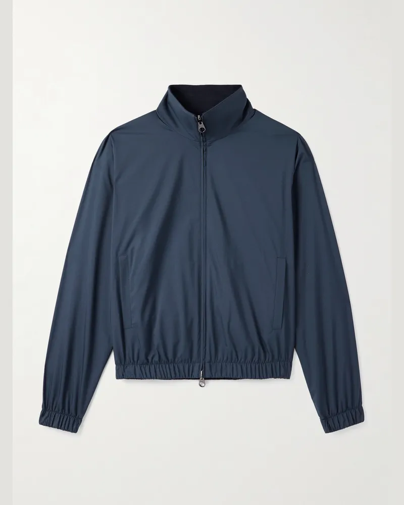 Loro Piana Reversible Windmate® Storm System® Nylon and Cashmere Blouson Jacket Blue