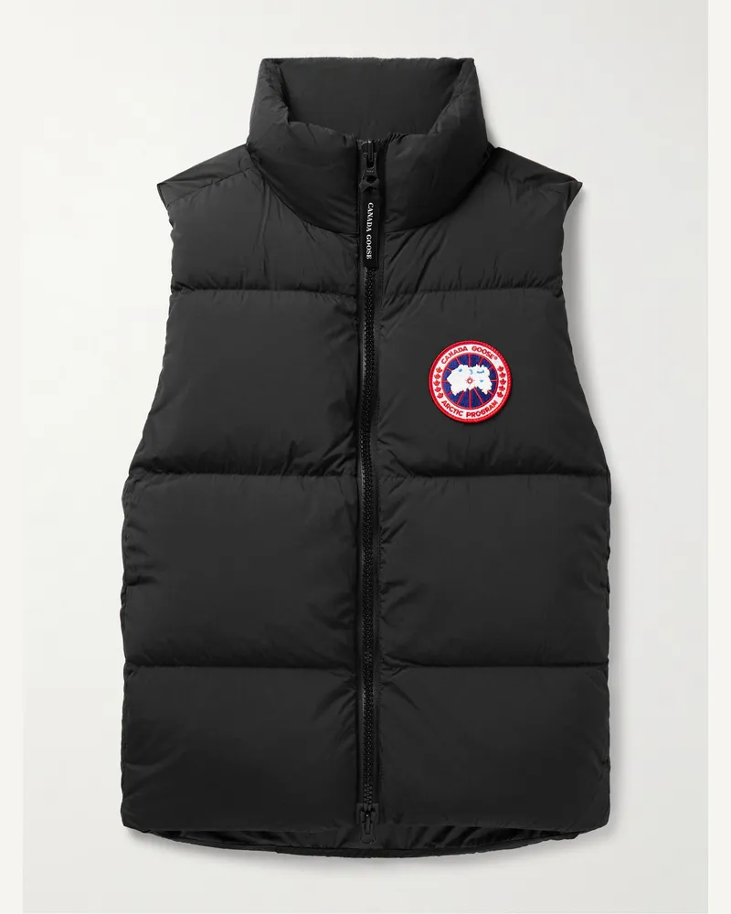 Canada Goose Lawrence schmal geschnittene Daunenweste aus gestepptem „EnduraLuxe“-Material mit Logoapplikation Schwarz