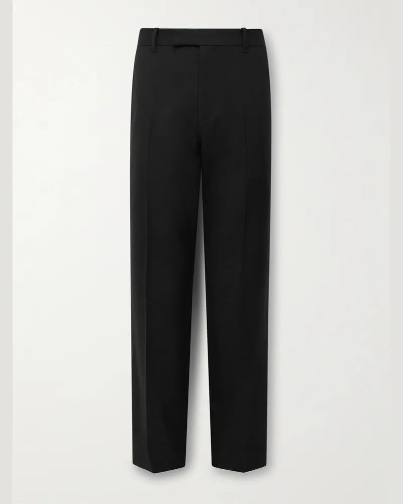The Row Elijah gerade geschnittene Hose aus Woll-Twill Schwarz