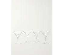 Roebling Set aus vier Cocktailgläsern aus Kristallglas