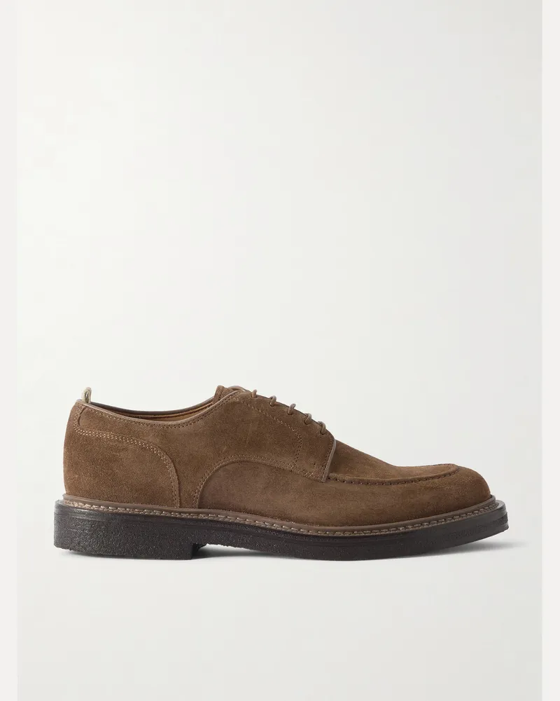 Officine Creative Italia Aston 003 Derby-Schuhe aus Veloursleder Braun
