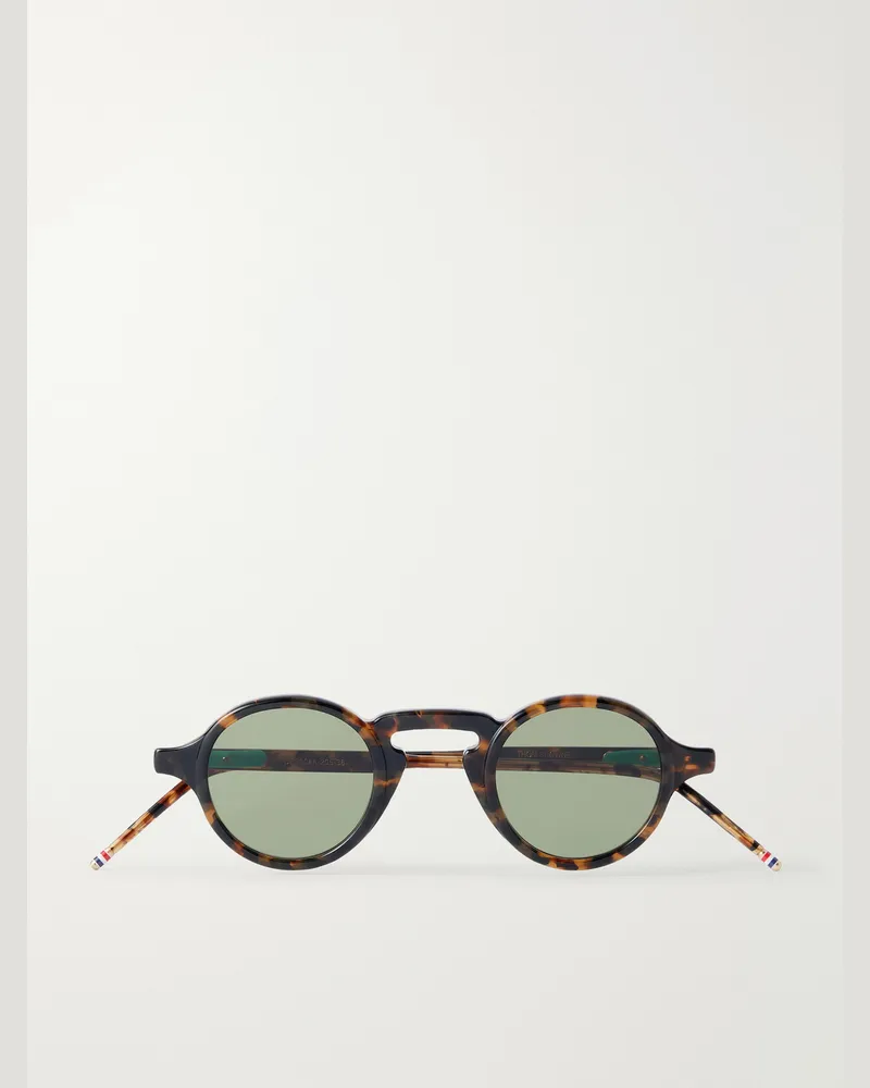 Thom Browne Round-Frame Tortoiseshell Acetate Sunglasses Tortoiseshell