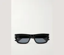 Rectangular-Frame Acetate Sunglasses