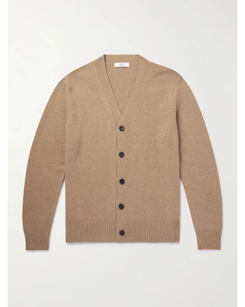 MR P. High Break Cardigan aus Wolle Neutral