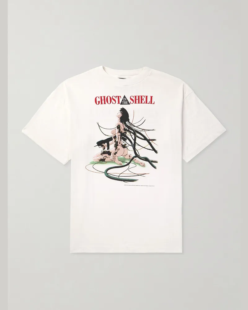 SAINT MXXXXXX Ghost in the Shell T-Shirt aus Baumwoll-Jersey mit Print Neutral