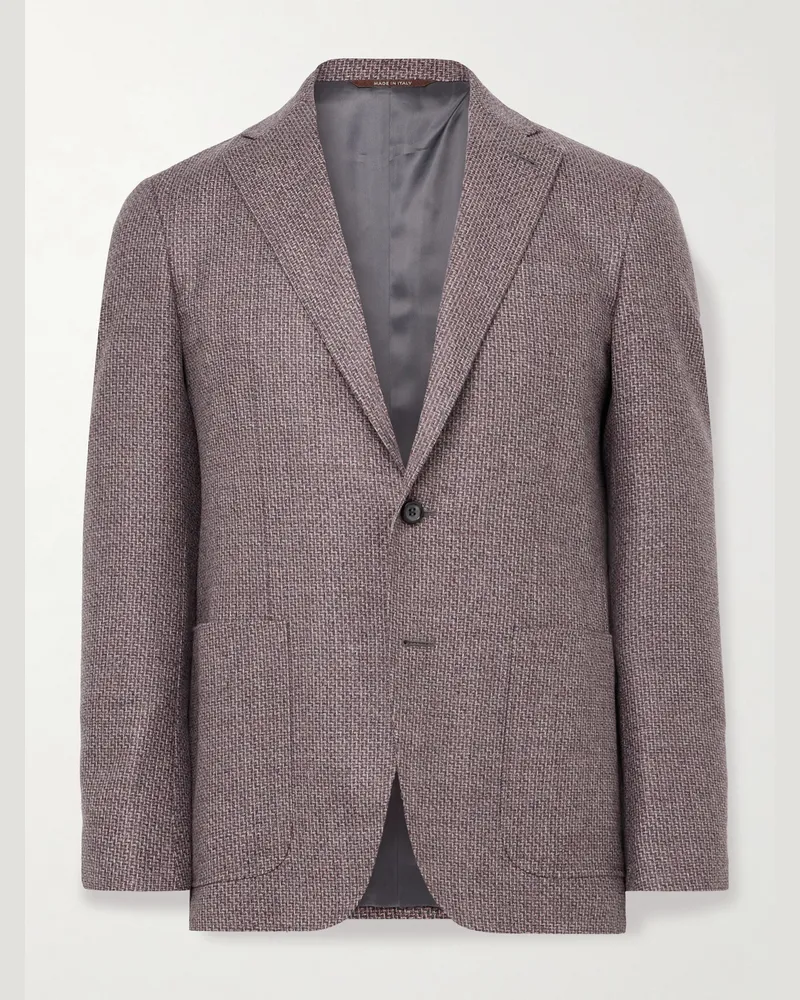 Canali Kei unstrukturiertes Sakko aus Wolle Pink