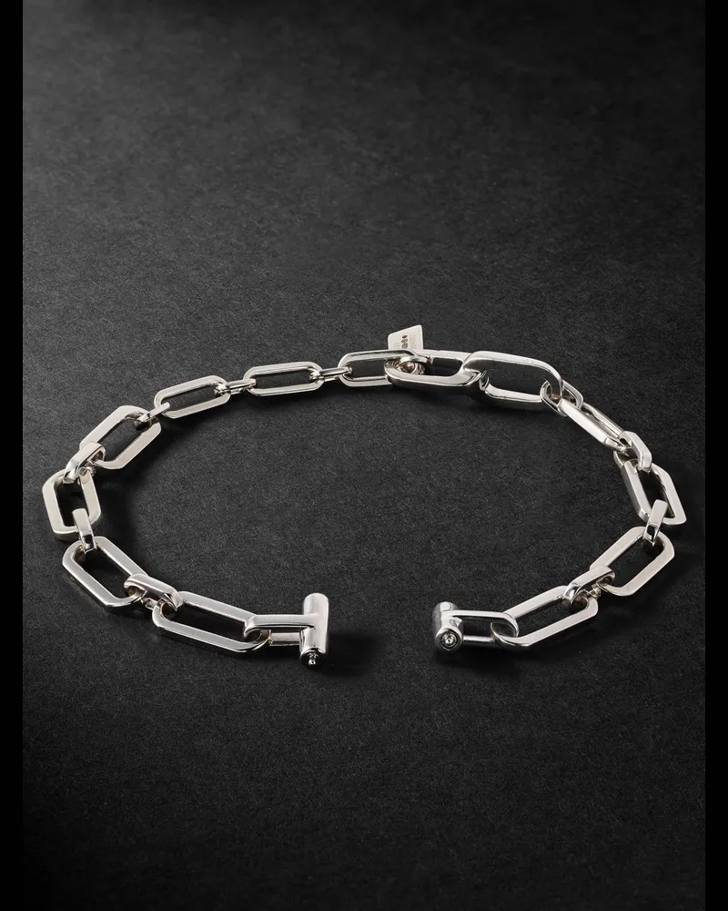 Messika White Gold Diamond Chain Bracelet Silver