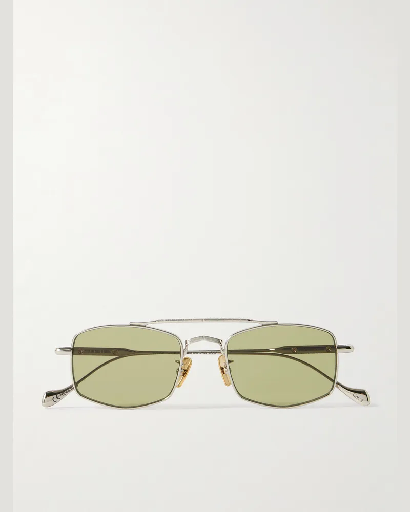 Cutler and Gross The Great Frog Bowie Pilotensonnenbrille aus Titan Gold