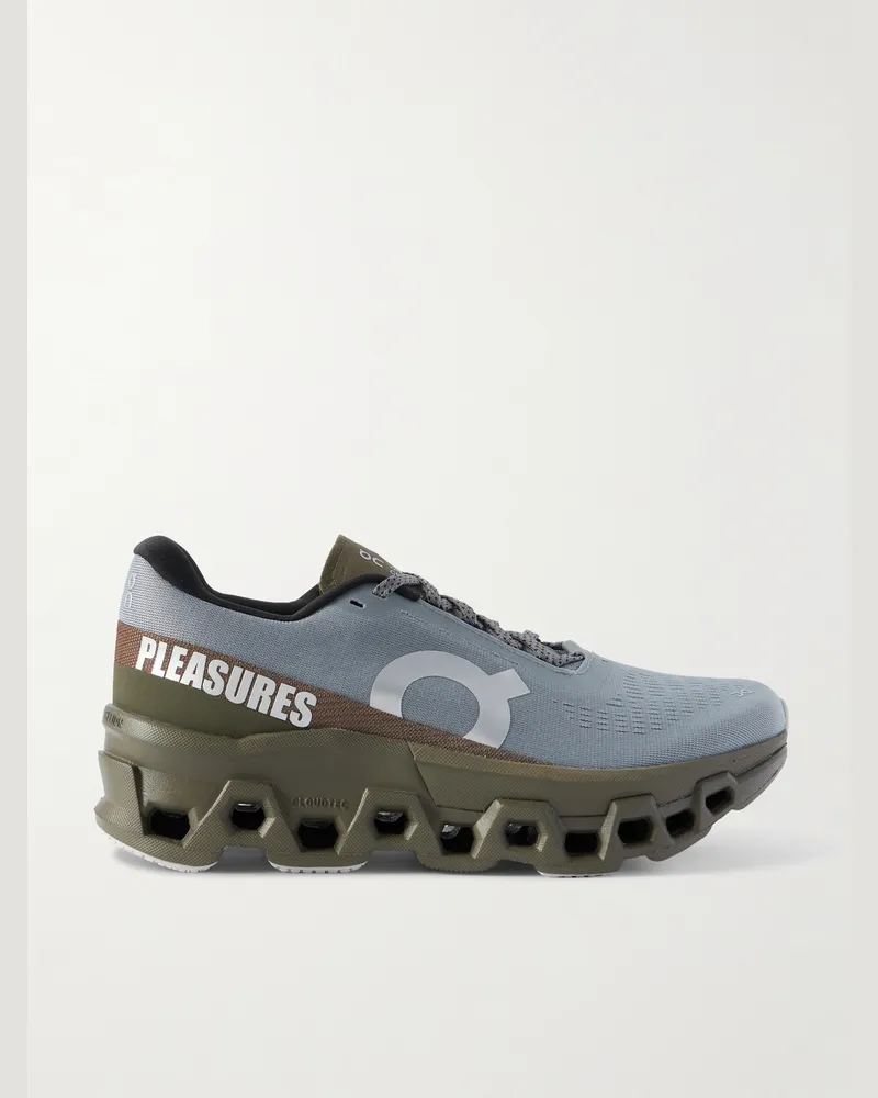 ON PLEASURES + The Loop Cloudmster 2 Laufschuhe aus Mesh mit Gummibesatz Grau