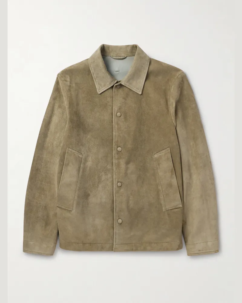Valstar Ted Coachjacke aus Veloursleder Grün