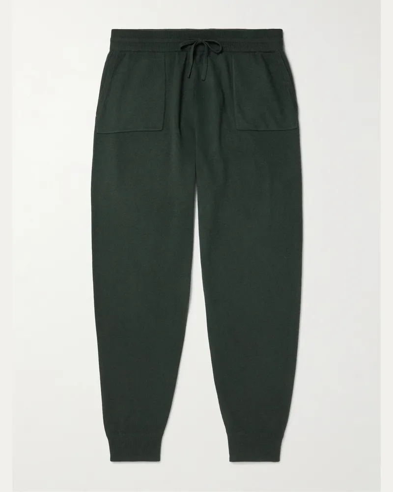 MR P. Tapered Wool and Cashmere-Blend Sweatpants Green