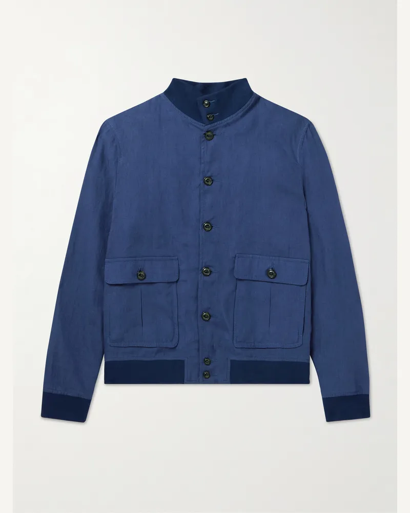 Valstar ino Bomberjacke aus Leinen Blau
