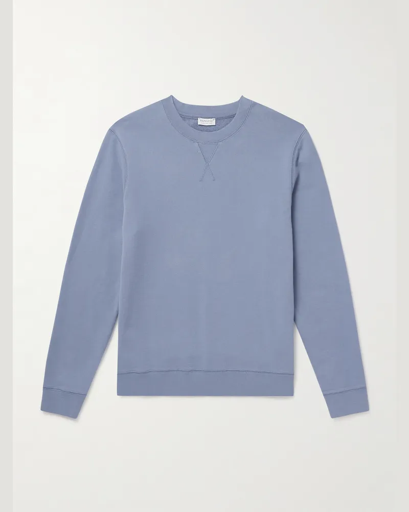 Sunspel Sweatshirt aus Baumwoll-Jersey Blau
