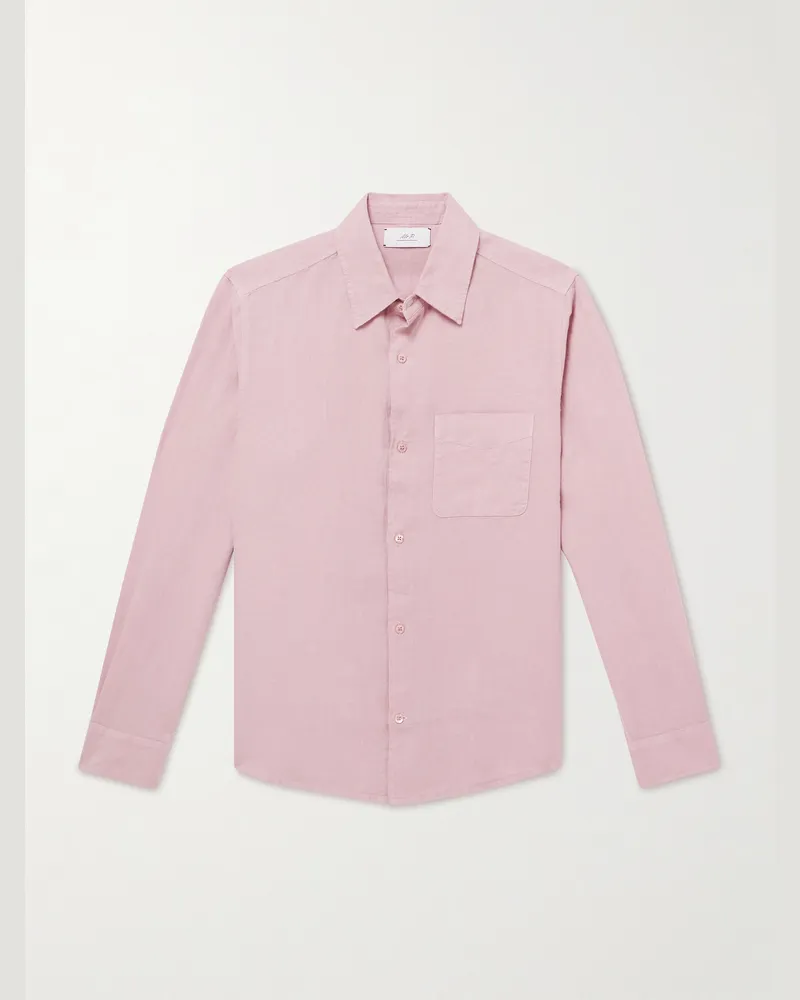 MR P. Hemd aus Leinen in Stückfärbung Pink