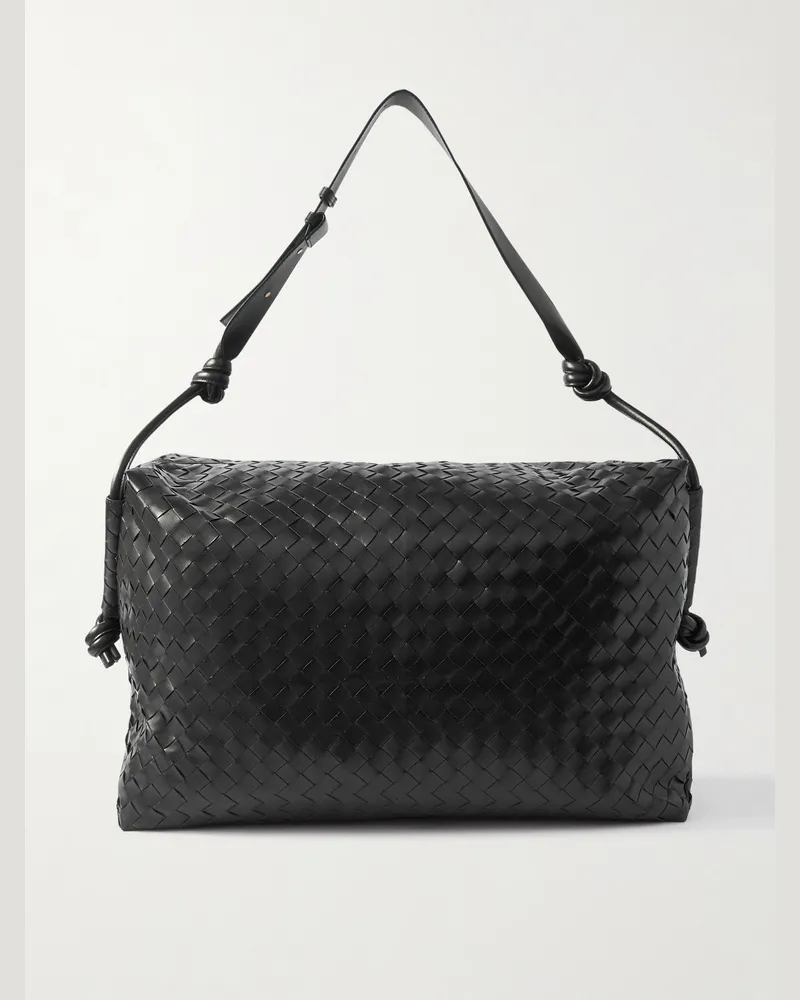 Bottega Veneta Reisetasche aus Intrecciato-Leder Schwarz